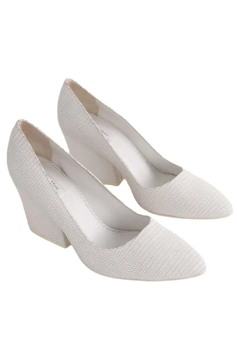 Talons Max Mara Blanc en Cuir
