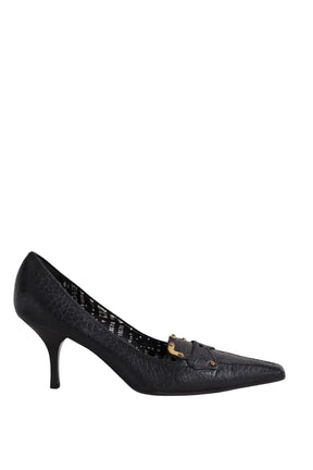 Talons Prada Noir en Cuir, taille 39 - Seconde Main