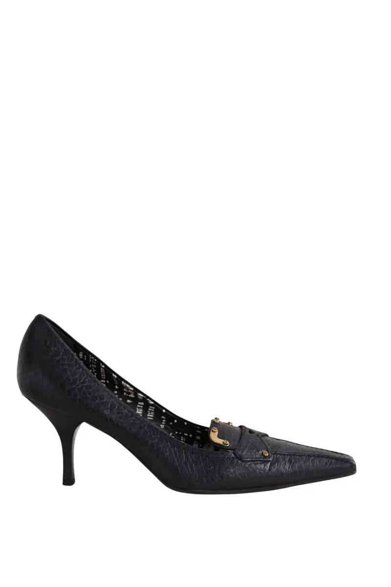 Talons Prada Noir en Cuir, taille 39 - Seconde Main
