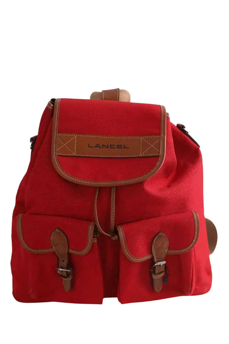 Sac à dos Lancel Rouge en Tissu - Seconde Main