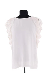 Blouse Maje Blanc en Synthétique, taille L - Seconde Main