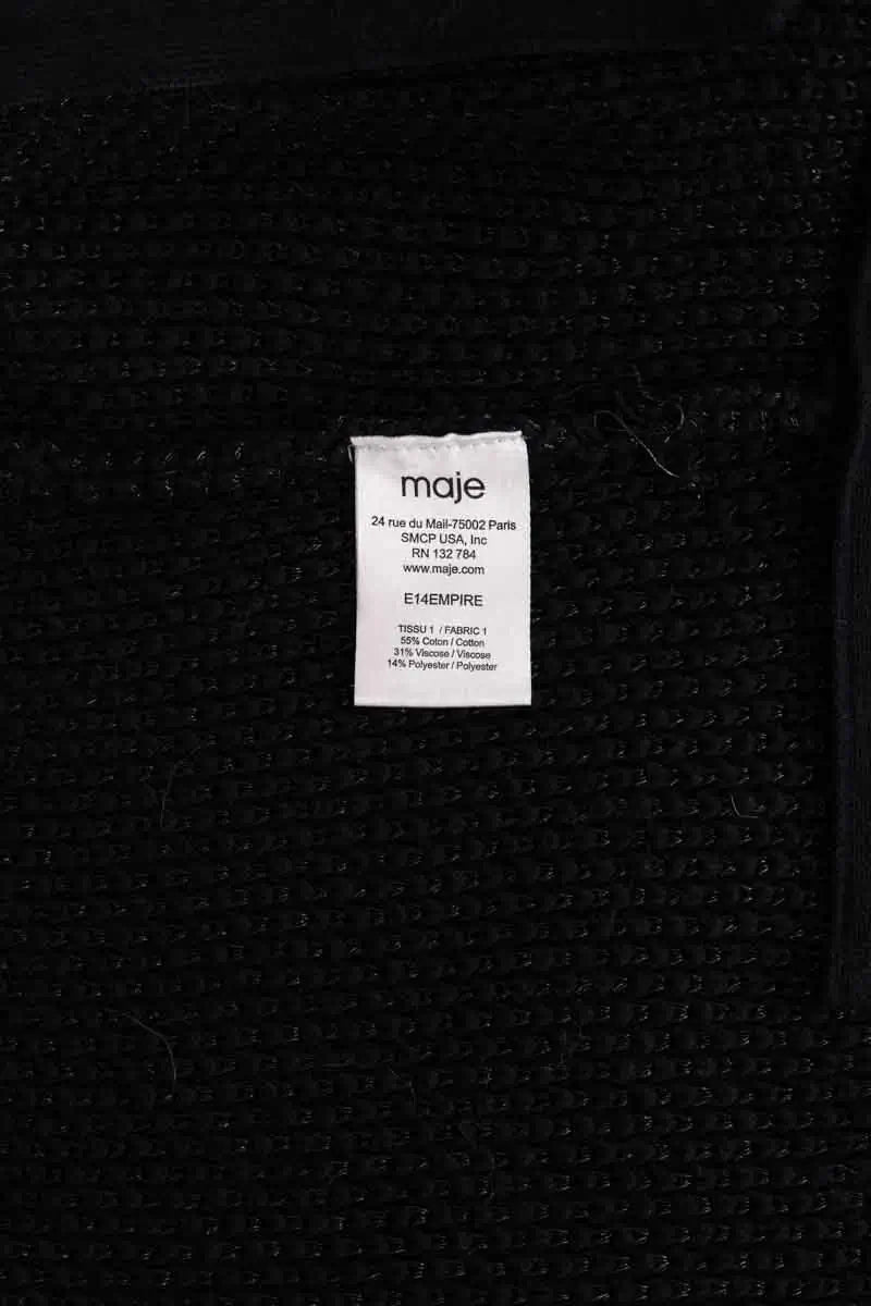 Gilet Maje Noir en Coton