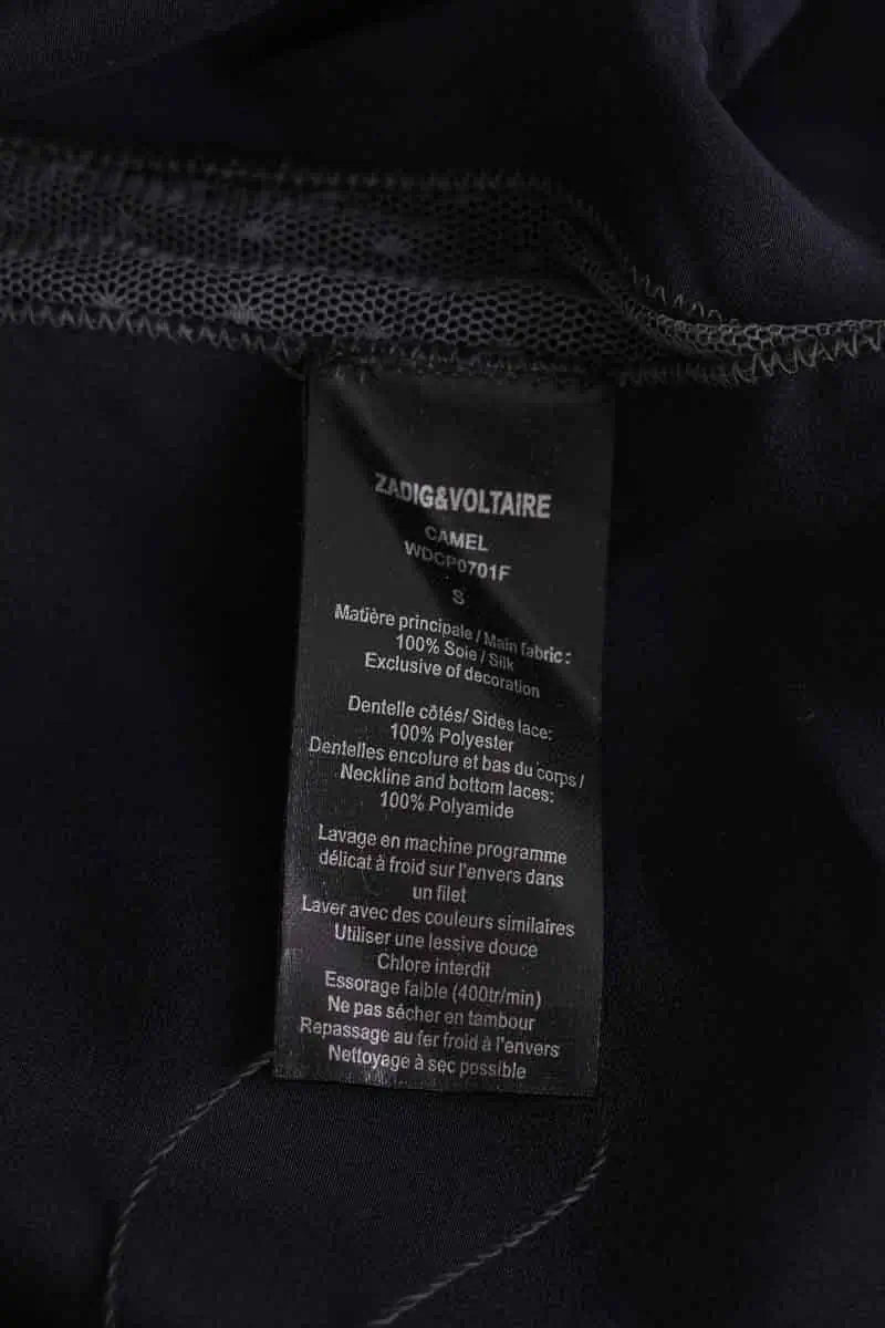 Top sans manche Zadig & Voltaire Noir en Soie