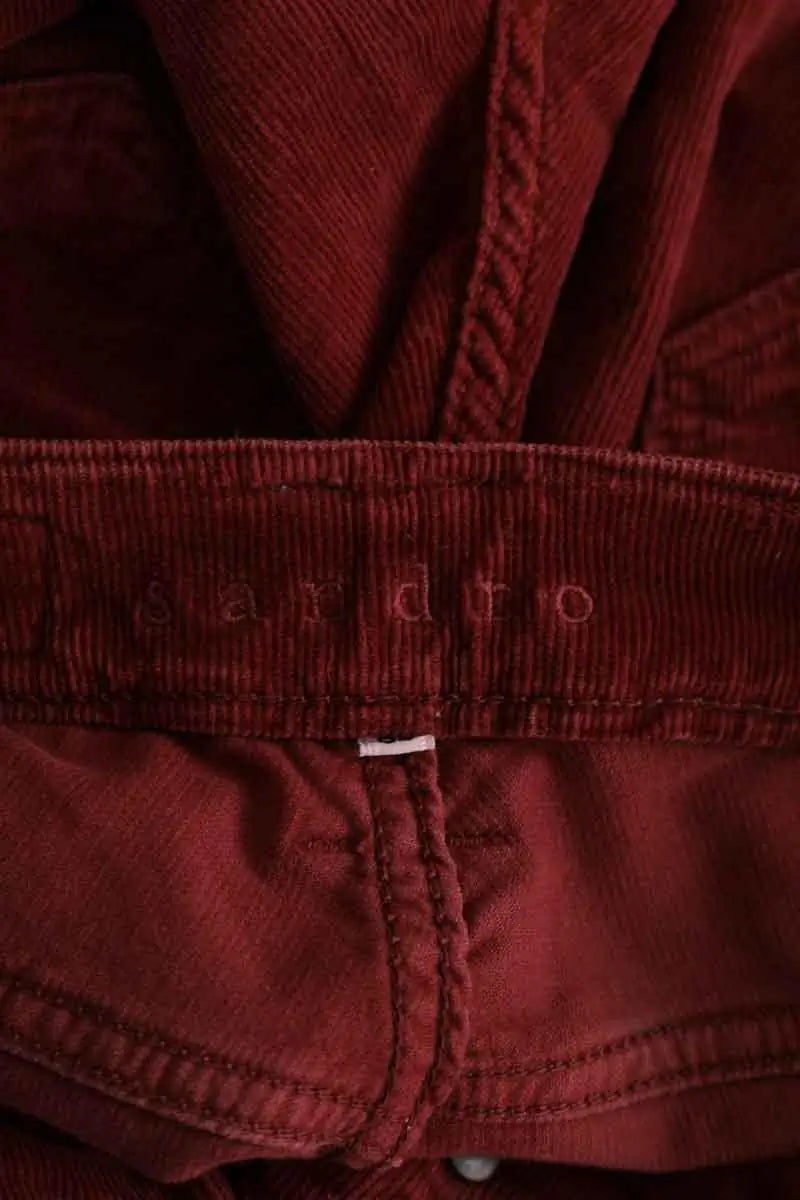 Pantalon Sandro Rouge en Coton