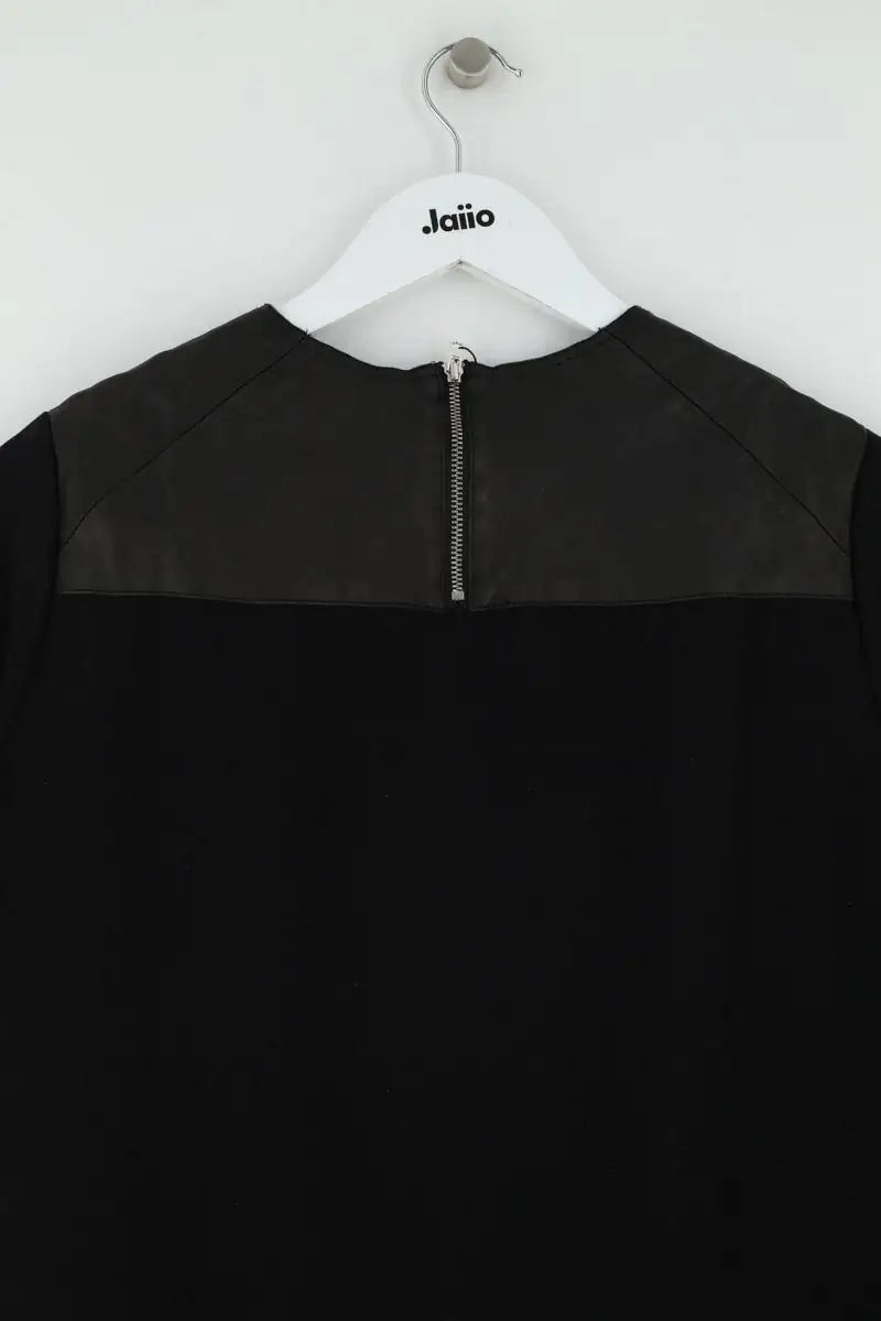 Top Sandro Noir en Cuir