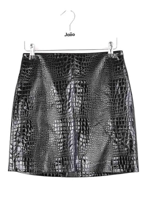 Jupe L'agence Gerard croc mini skirt Noir en Synthétique, taille M - Seconde Main