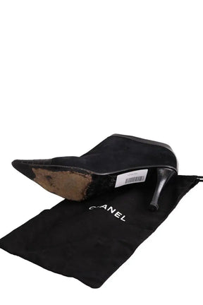 Boots Chanel Noir en Daim