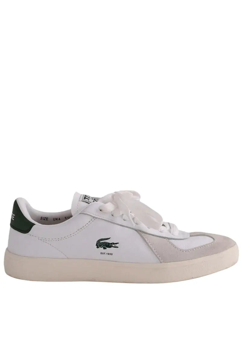 Baskets Lacoste Blanc en Cuir, taille 37 - Seconde Main