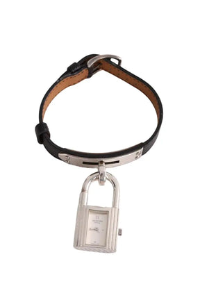 Montre bracelet Hermès Kelly Noir en Argent - Seconde Main
