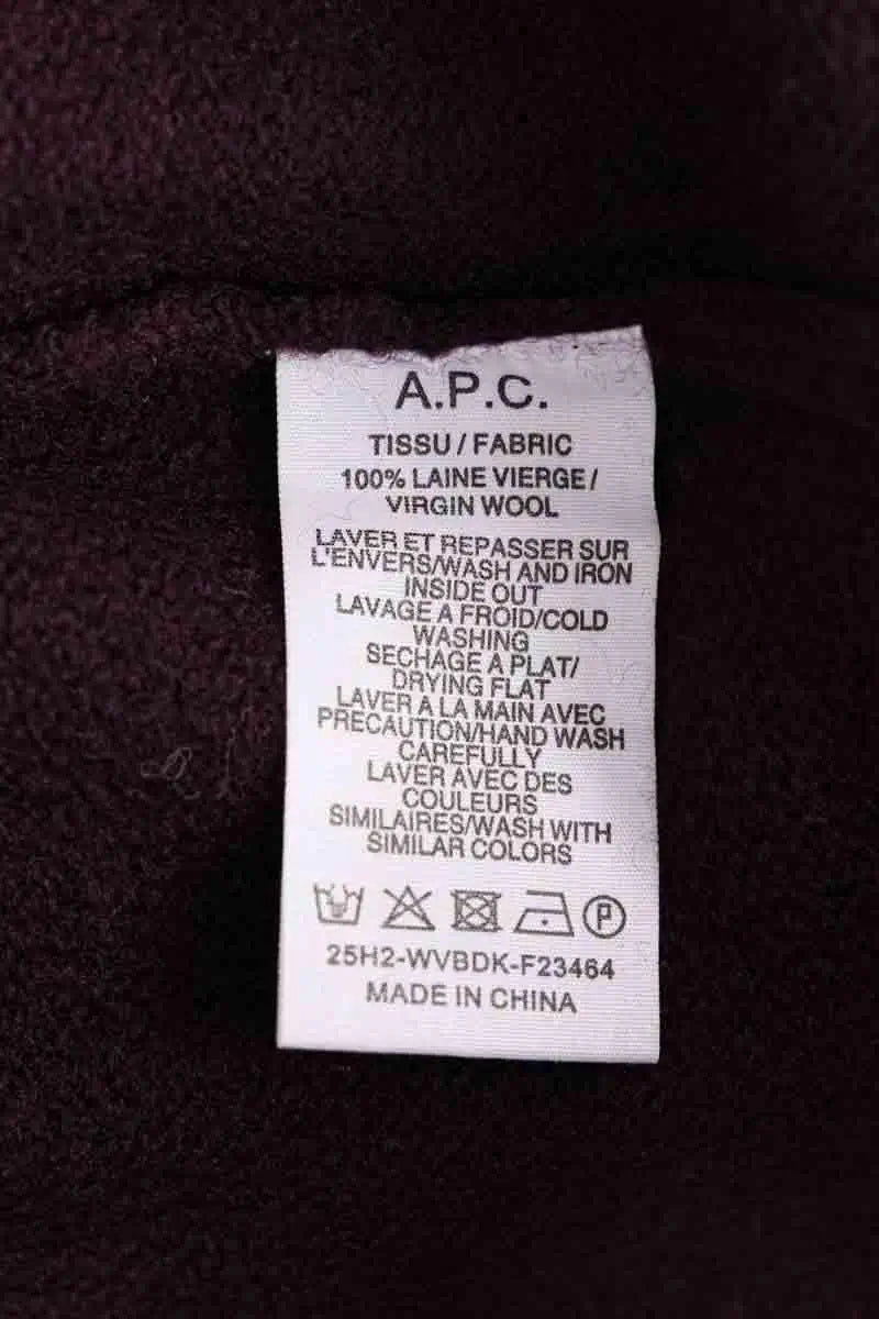 Pull APC Bordeaux en Laine