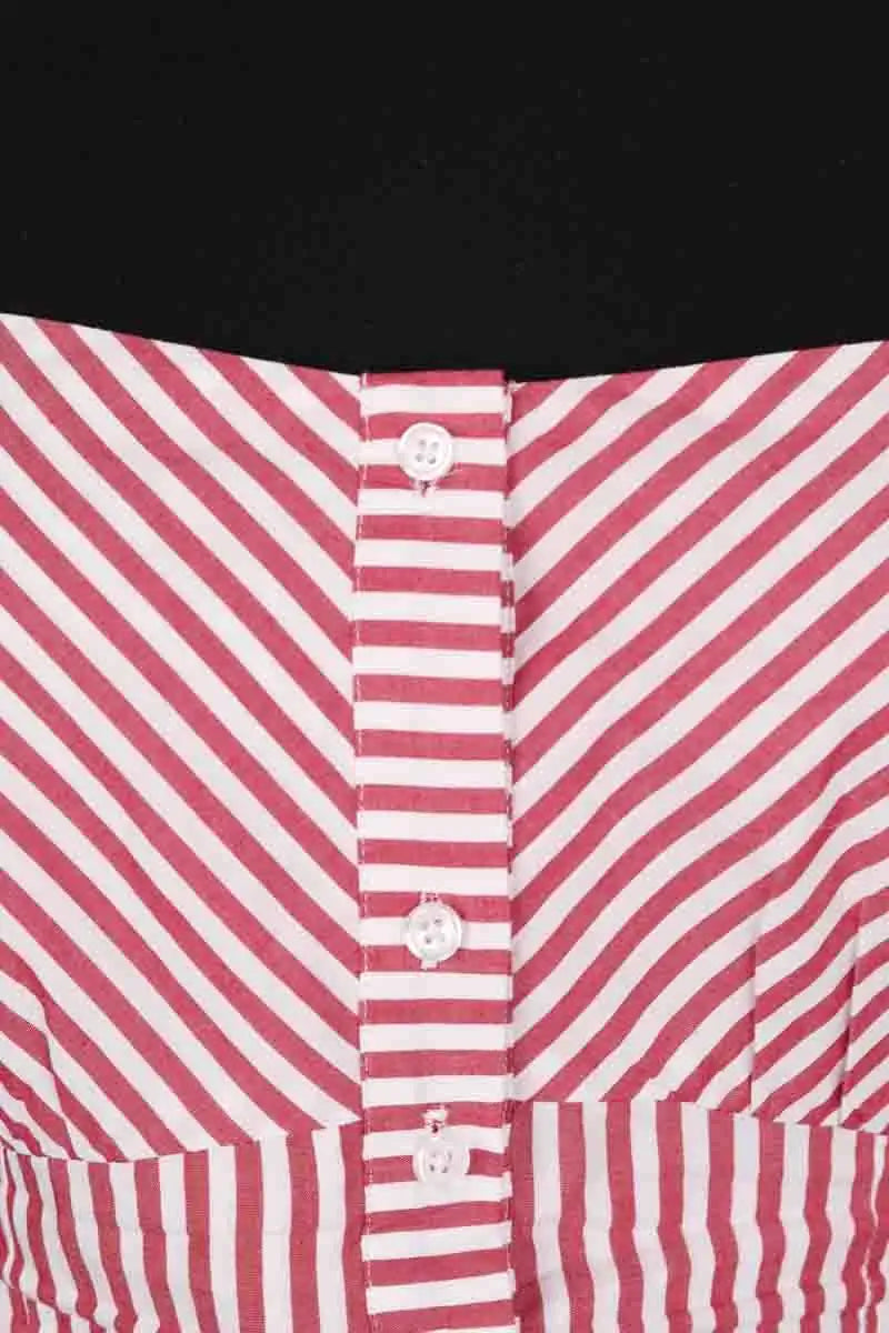 Top sans manche Maje Rouge en Coton