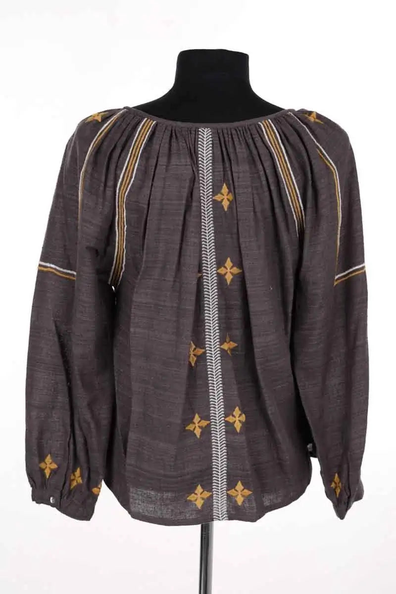 Blouse Soeur Anthracite en Soie