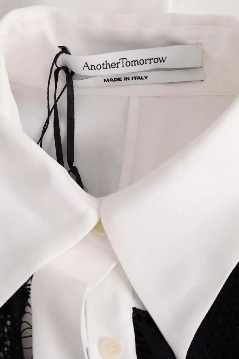 Chemise ANOTHER TOMORROW Blanc en Viscose