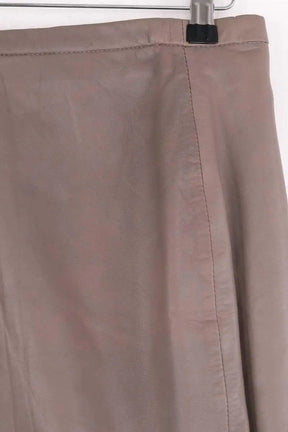 Jupe Hotel Particulier Gris en Cuir