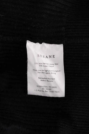 Pull Sézane Noir en Laine