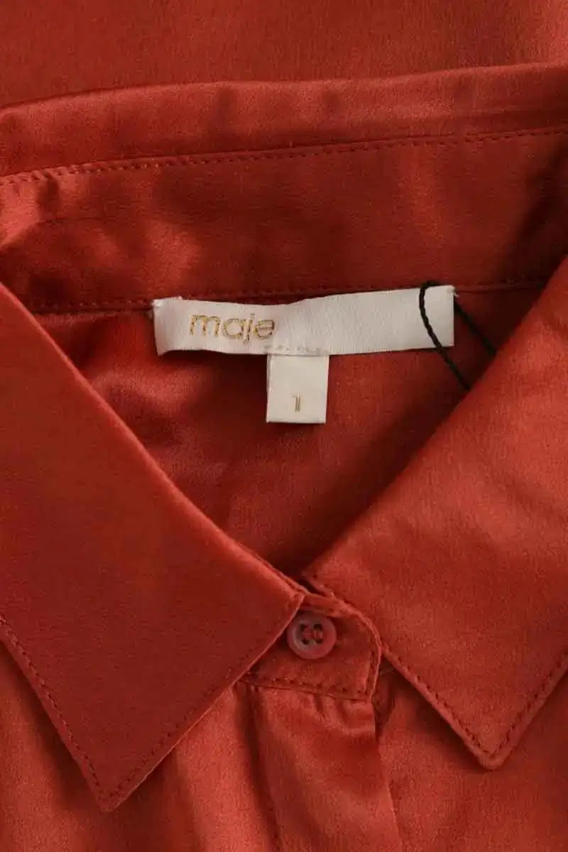 Chemise Maje Orange en Soie