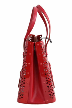 Sac porté épaule Alaïa Mina Rouge en Métal