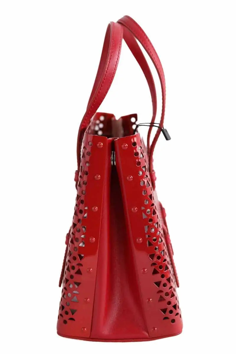 Sac porté épaule Alaïa Mina Rouge en Métal