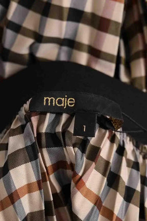 Jupe Maje Beige en Synthétique