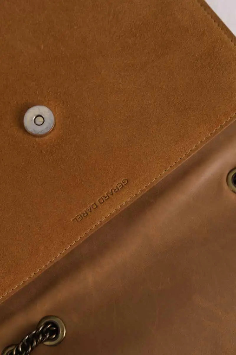 Sac à bandoulière Gerard Darel Camel en Cuir