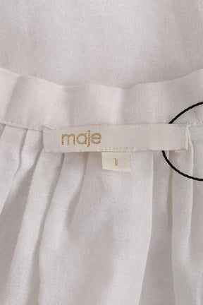 Blouse Maje Blanc en Coton
