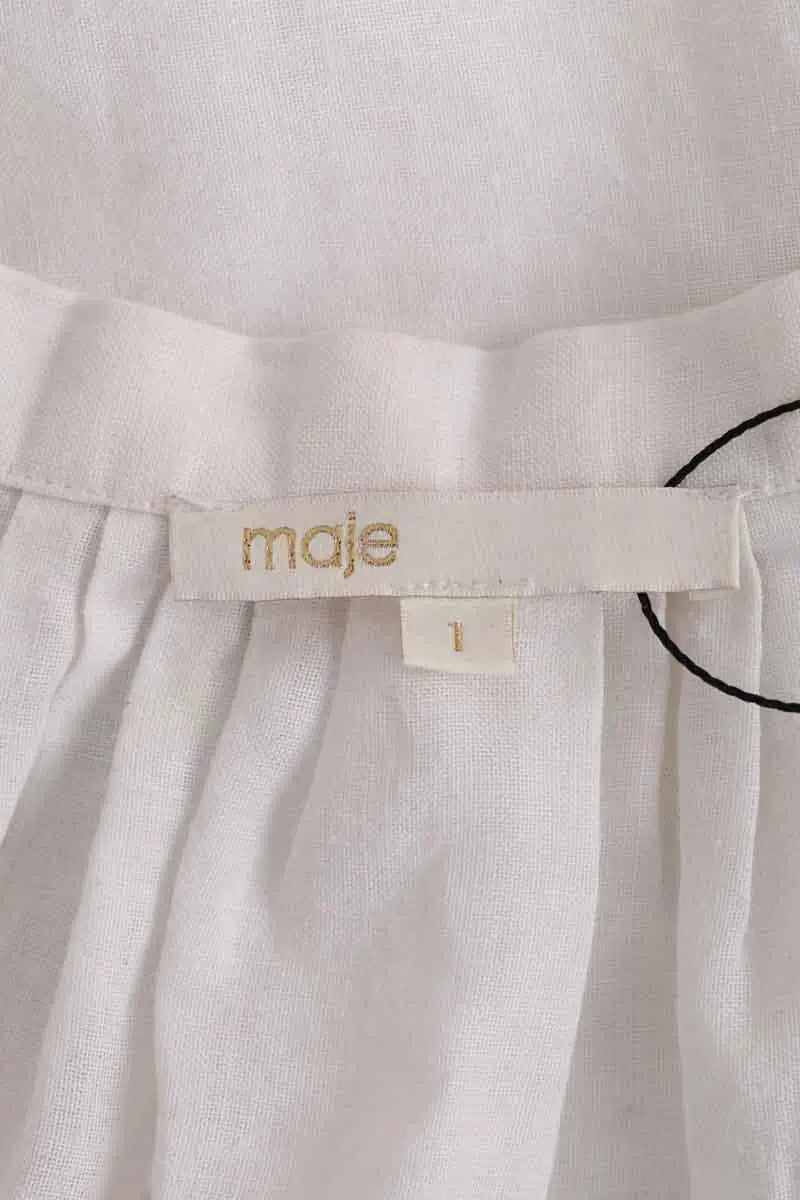 Blouse Maje Blanc en Coton