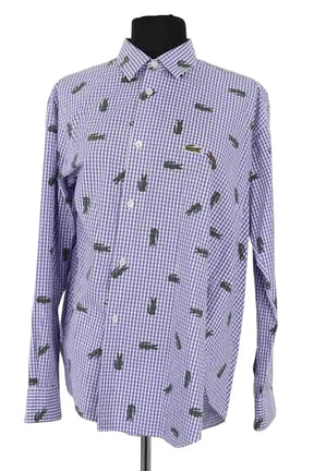 Chemise Lacoste Bleu en Coton, taille S - Seconde Main