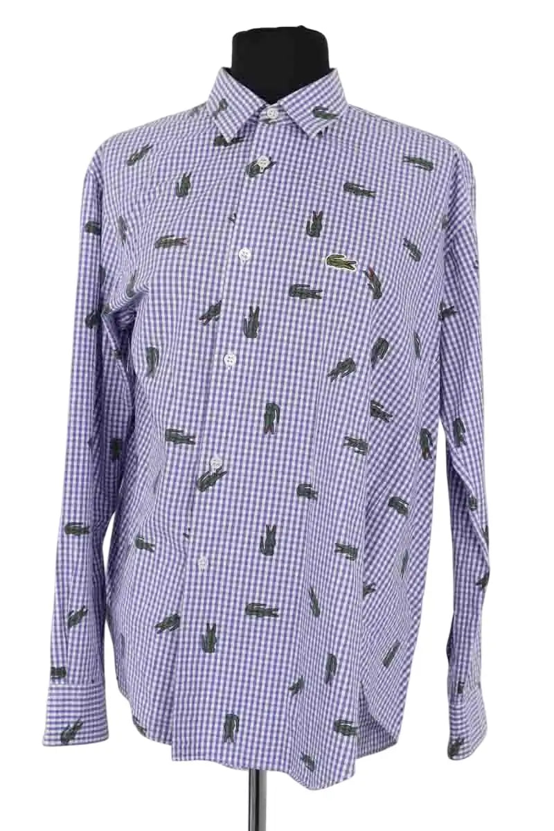 Chemise Lacoste Bleu en Coton, taille S - Seconde Main