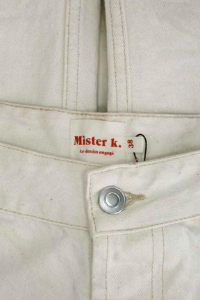 Jean droit Mister K Ecru en Coton