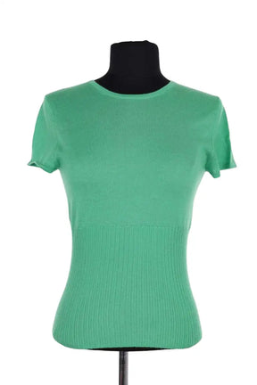 Top Eric Bompard Vert en Cachemire, taille S - Seconde Main