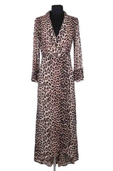 Robe Ganni Marron en Viscose, taille XS - Seconde Main