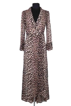 Robe Ganni Marron en Viscose, taille XS - Seconde Main
