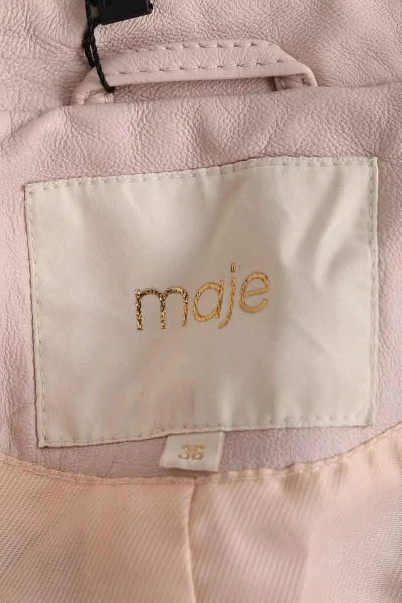 Veste Maje Rose en Cuir