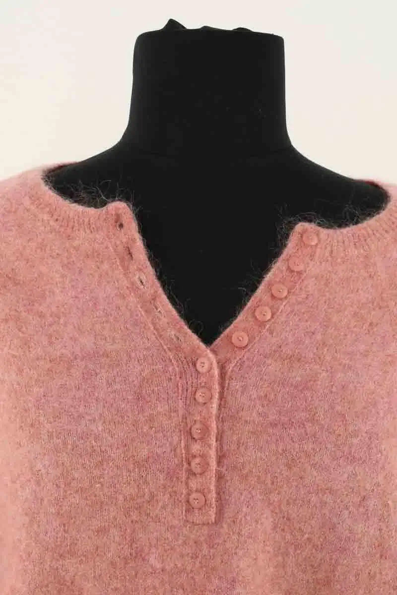 Cardigan Sézane Rose en Laine