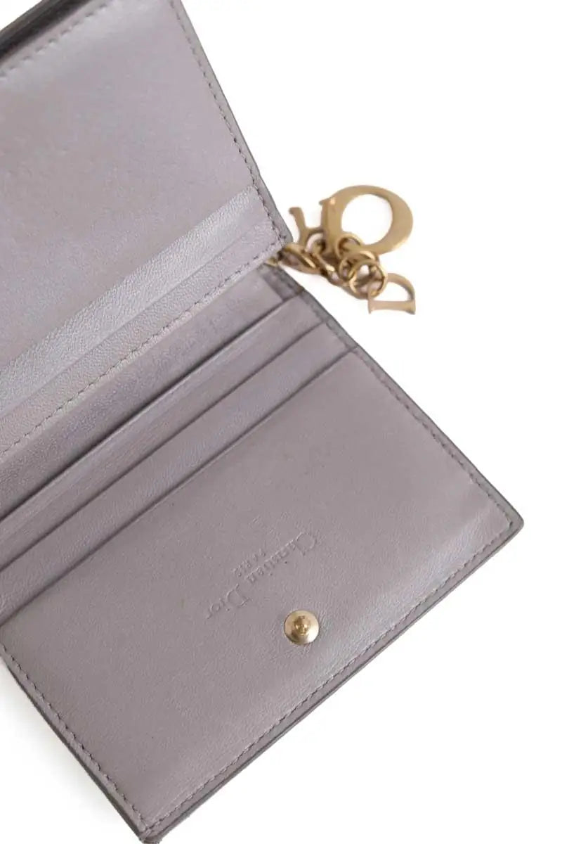 Porte-carte Dior Gris en Cuir