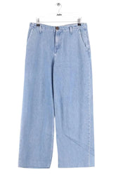 Pantalon large Des Petits Hauts Bleu en Denim - Jeans, taille L - Seconde Main