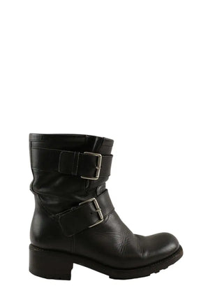 Boots Free Lance Noir en Cuir, taille 38 - Seconde Main