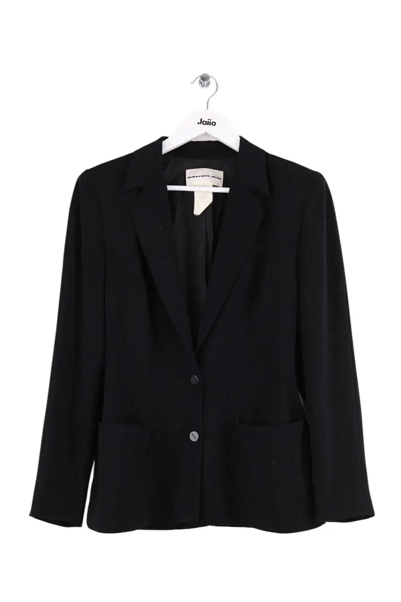 Blazer Mugler Noir en Synthétique, taille M - Seconde Main