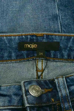 Jean droit Maje Bleu en Coton