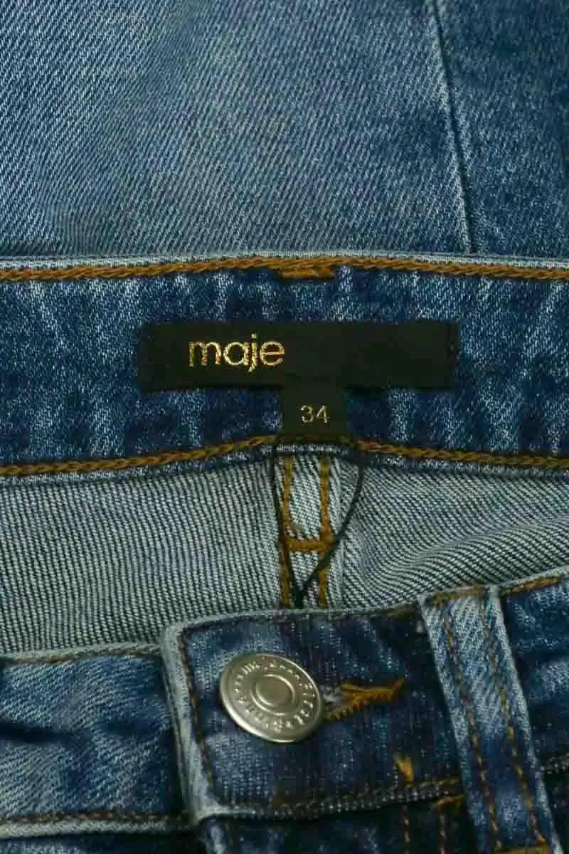 Jean droit Maje Bleu en Coton