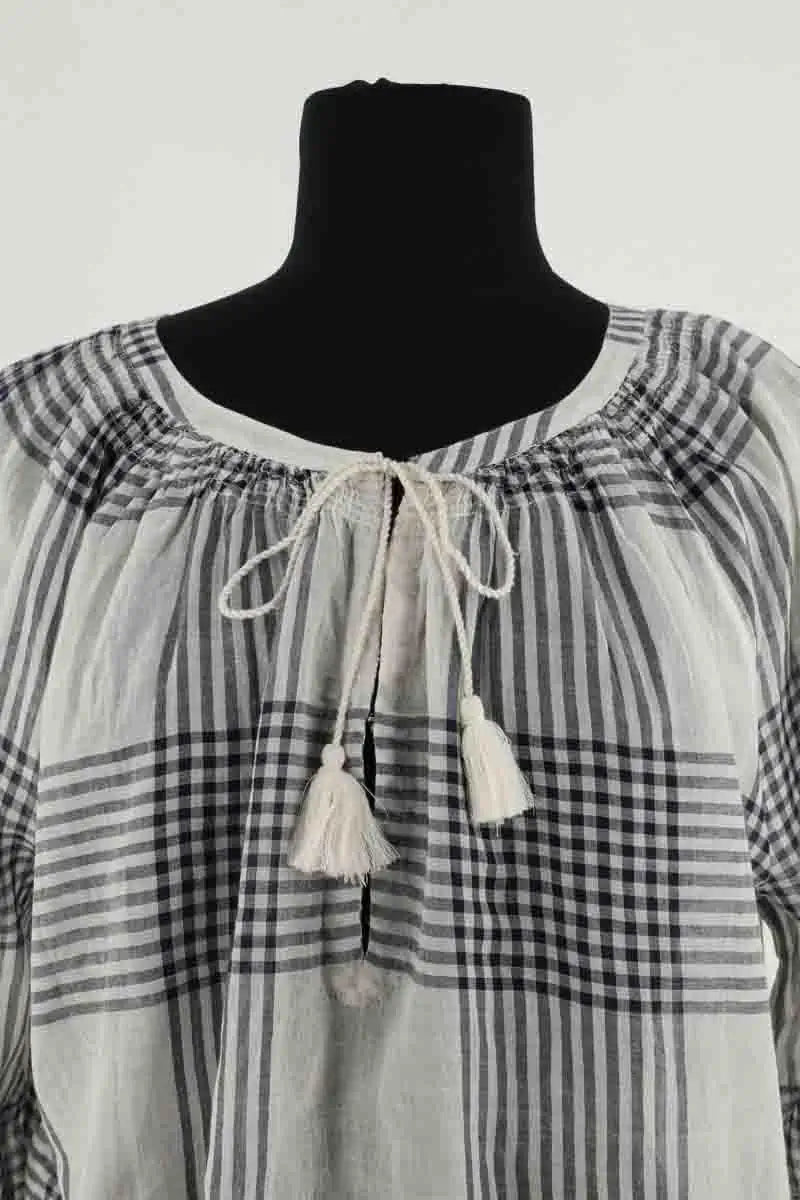 Blouse Antik Batik Blanc en Coton
