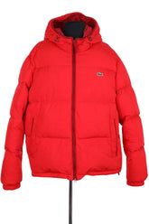 Doudoune Lacoste Rouge en Synthétique, taille L - Seconde Main