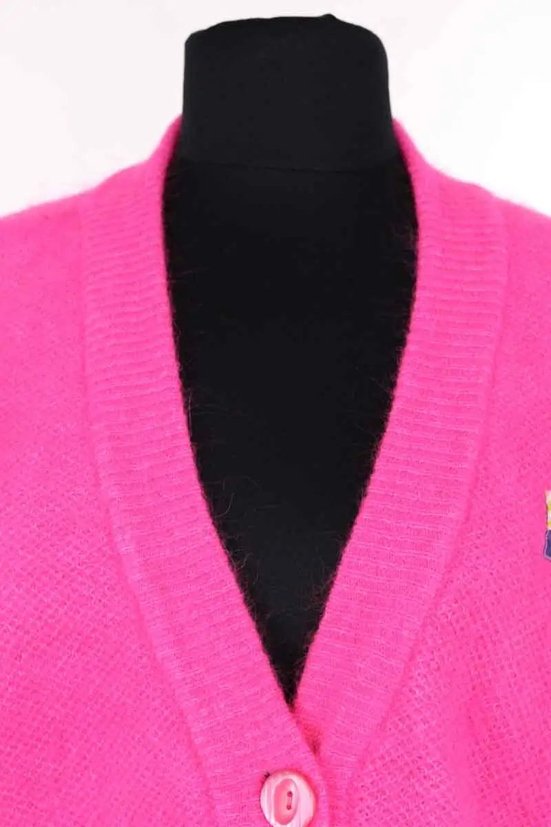 Cardigan American Vintage Rose en Laine