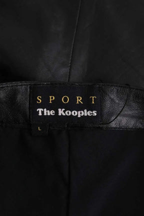 Jupe The Kooples Noir en Cuir