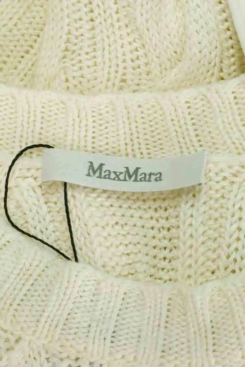 Pull Max Mara Blanc en Coton