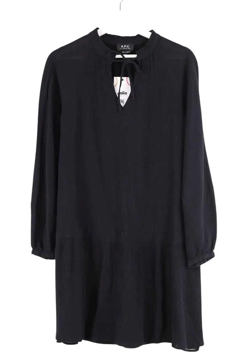 Robe APC Noir en Coton, taille XS - Seconde Main
