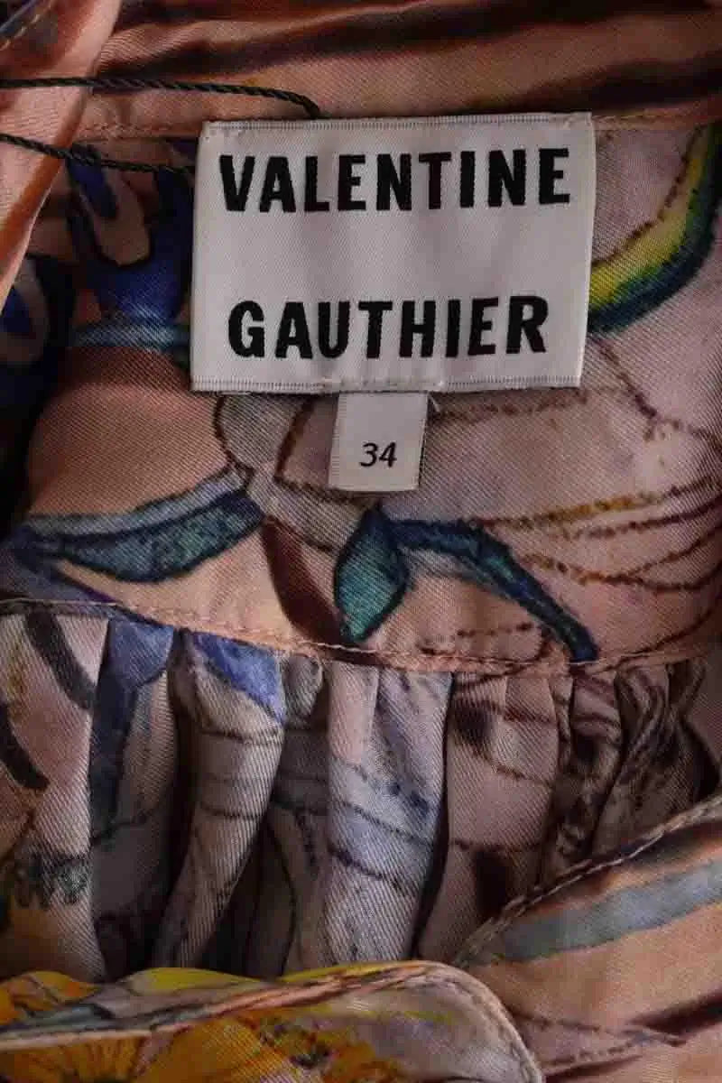 Robe Valentine Gauthier Beige en Soie