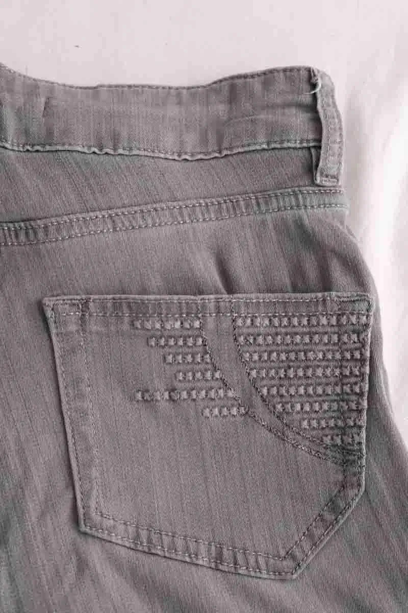 Jean slim Maje Gris en Denim - Jeans