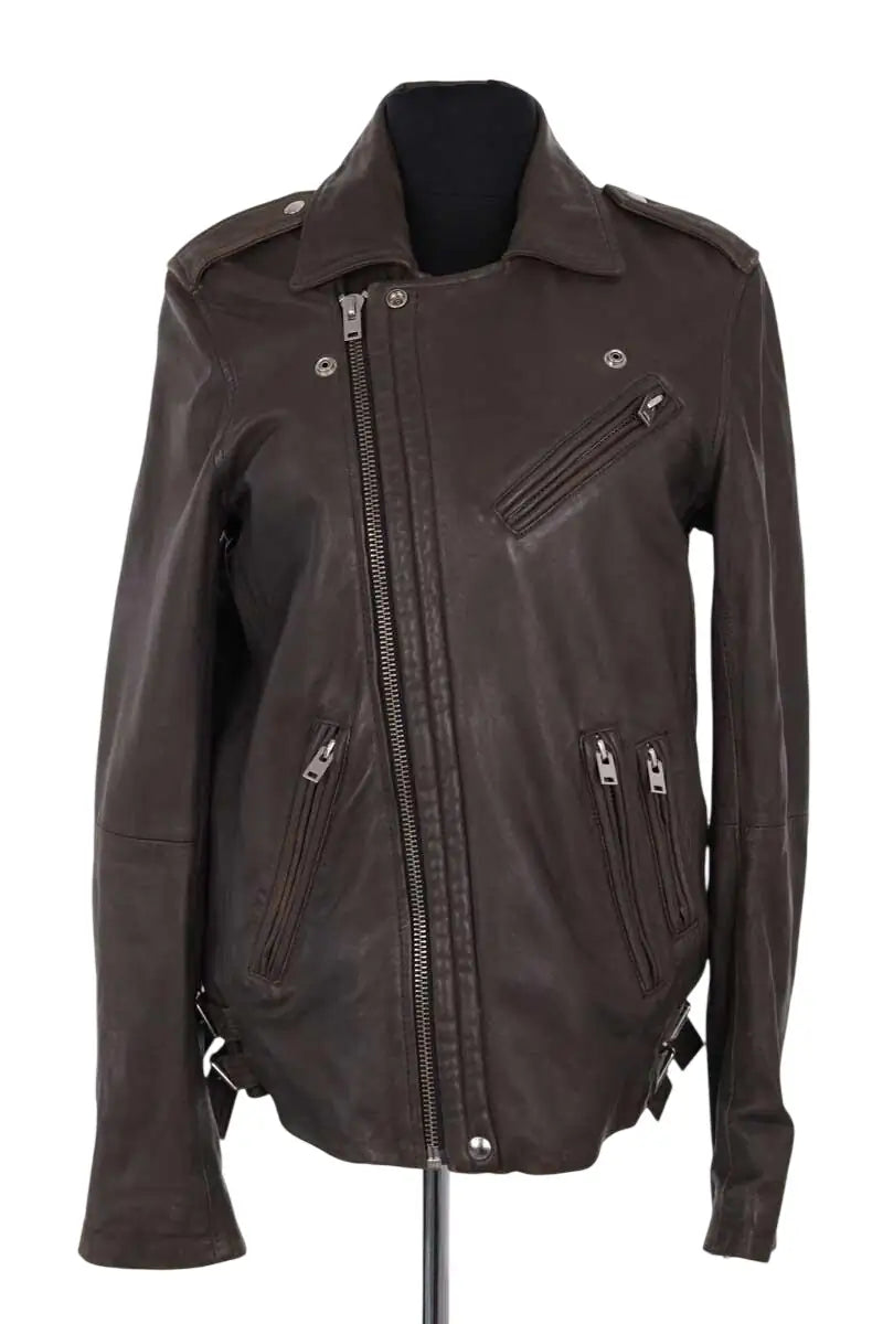 Veste Iro Marron en Cuir, taille XS - Seconde Main