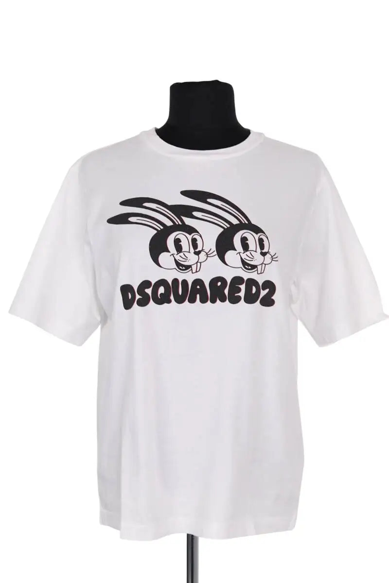 T-shirt Dsquared2 Blanc en Coton, taille S - Seconde Main